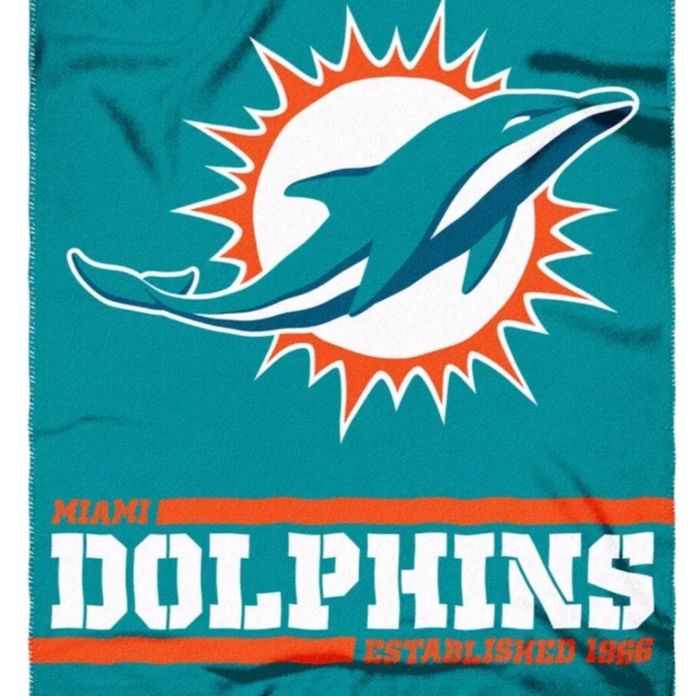 Miami Dolphins NFL Northwest 50"x60" Split Wide Soft Fleece Throw Blanket